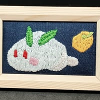 雪うさぎとみかん　刺繍フレーム