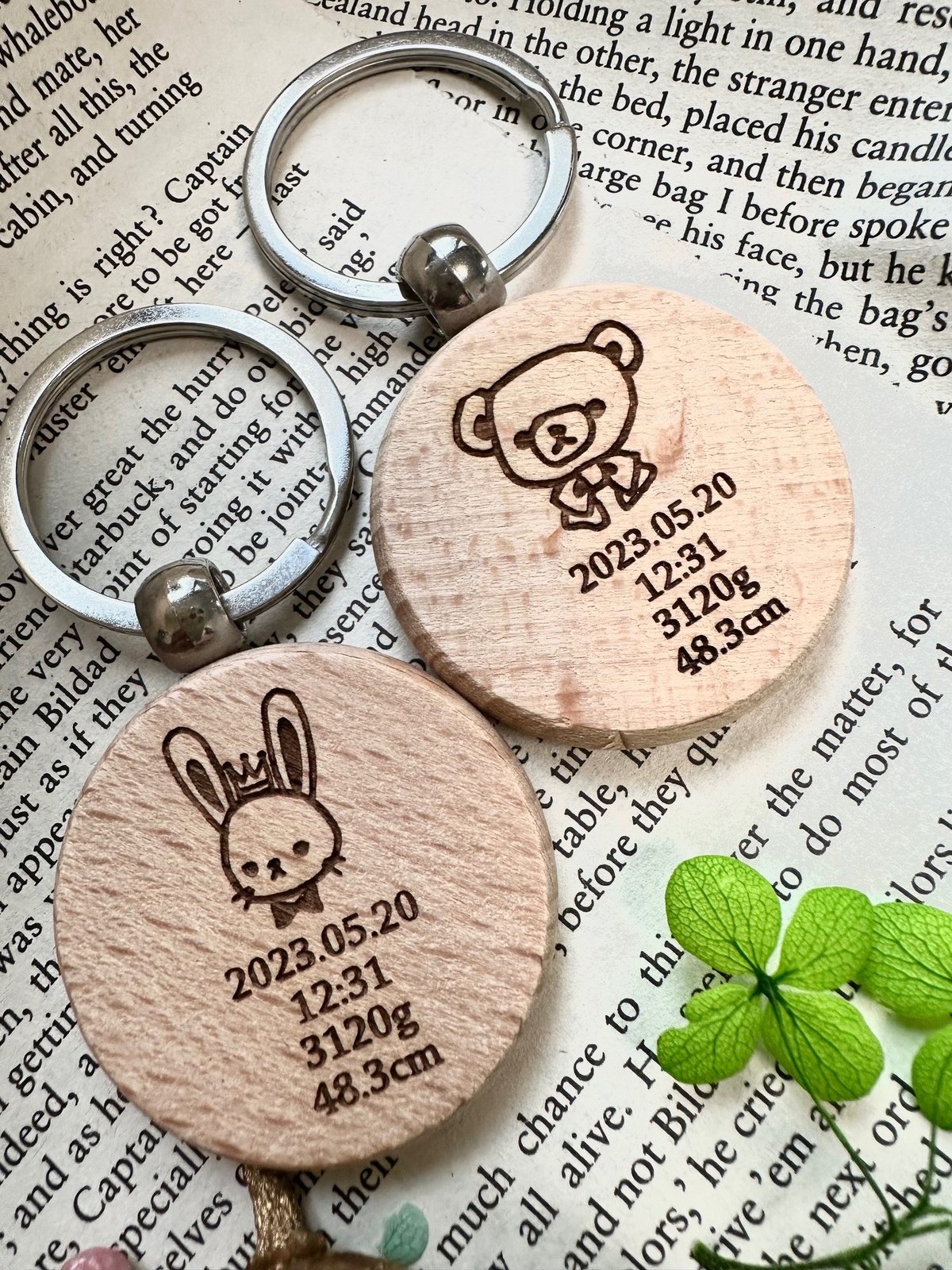 ハンドメイド 手形足形 命名書 メモリアル キーホルダー 韓国 