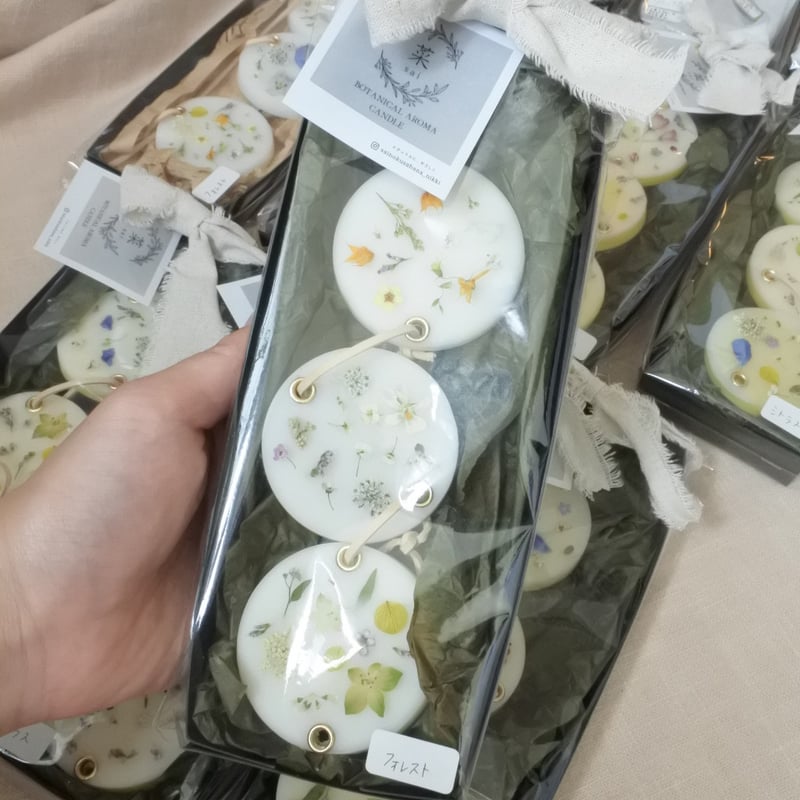 縦型3連アロマワックスサシェのガーランド/アロマワックスバー