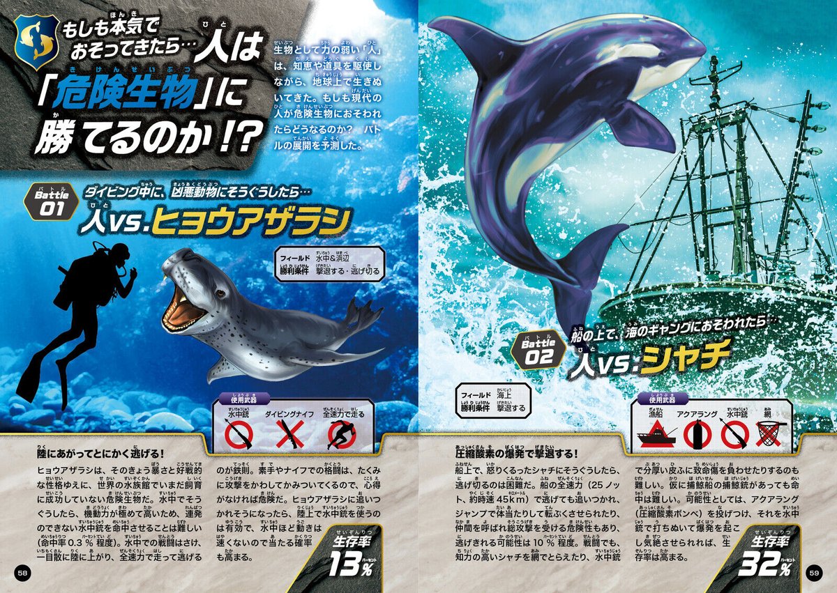 危険生物vs恐竜・古生物＜水中王＞超バトル図鑑 | 図鑑専門店 図鑑館