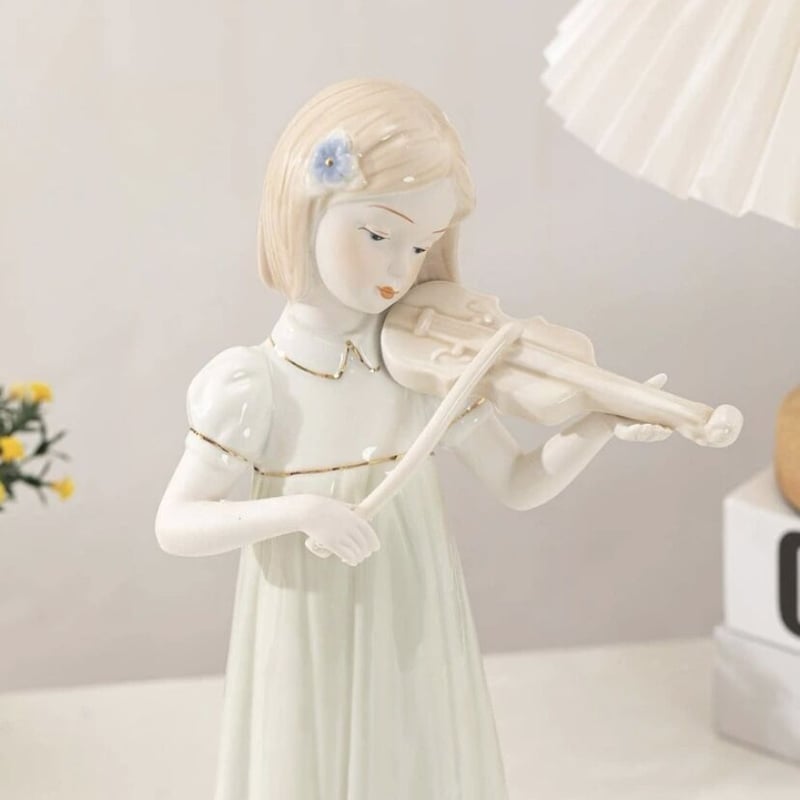 SALE】ヴァイオリンを弾く少女 陶器のオブジェ【送料無料】 | L.M.Lab