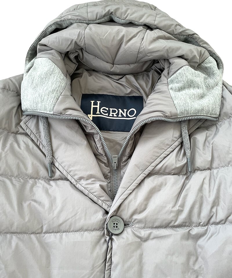 メンズ【 HERNO 】 ヘルノ PI0670U ダウンジャケット（ライトグレー ...