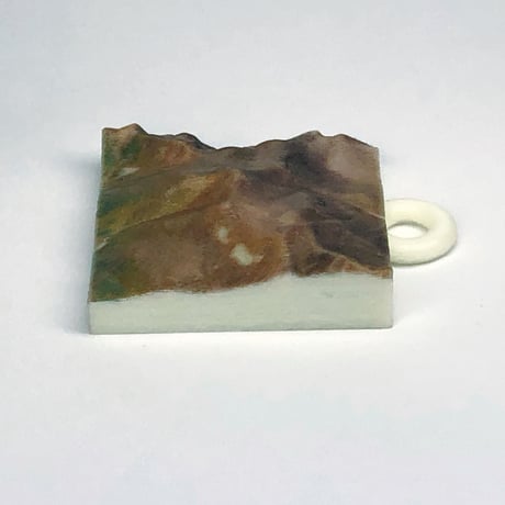 7.「十勝岳」 日本百名山コレクション 【国土地理院3Dデータ使用】3Dプリント 3x3cm