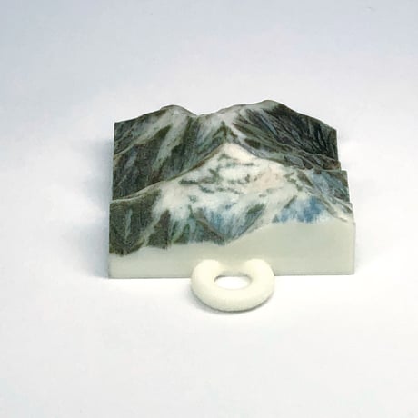 17.「朝日岳」 日本百名山コレクション 【国土地理院3Dデータ使用】3Dプリント 3x3cm
