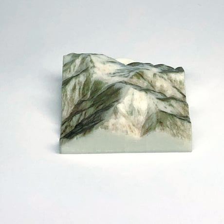 17.「朝日岳」 日本百名山コレクション 【国土地理院3Dデータ使用】3Dプリント 3x3cm
