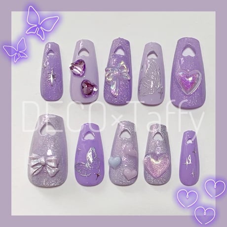 🌟セミオーダー🌟No.10  ハートパンチ♡パープル推し