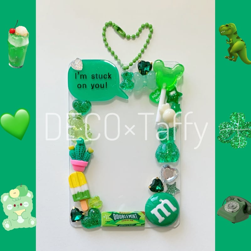 💖現品販売💖 デコトレカケース(グリーン) | DECO×Taffy