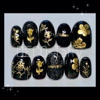 🌟セミオーダー🌟No.30  ブラック×ゴールドフラワー