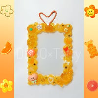 💖現品販売💖　A7デコトレカケース(クリアラメオレンジホイップ)