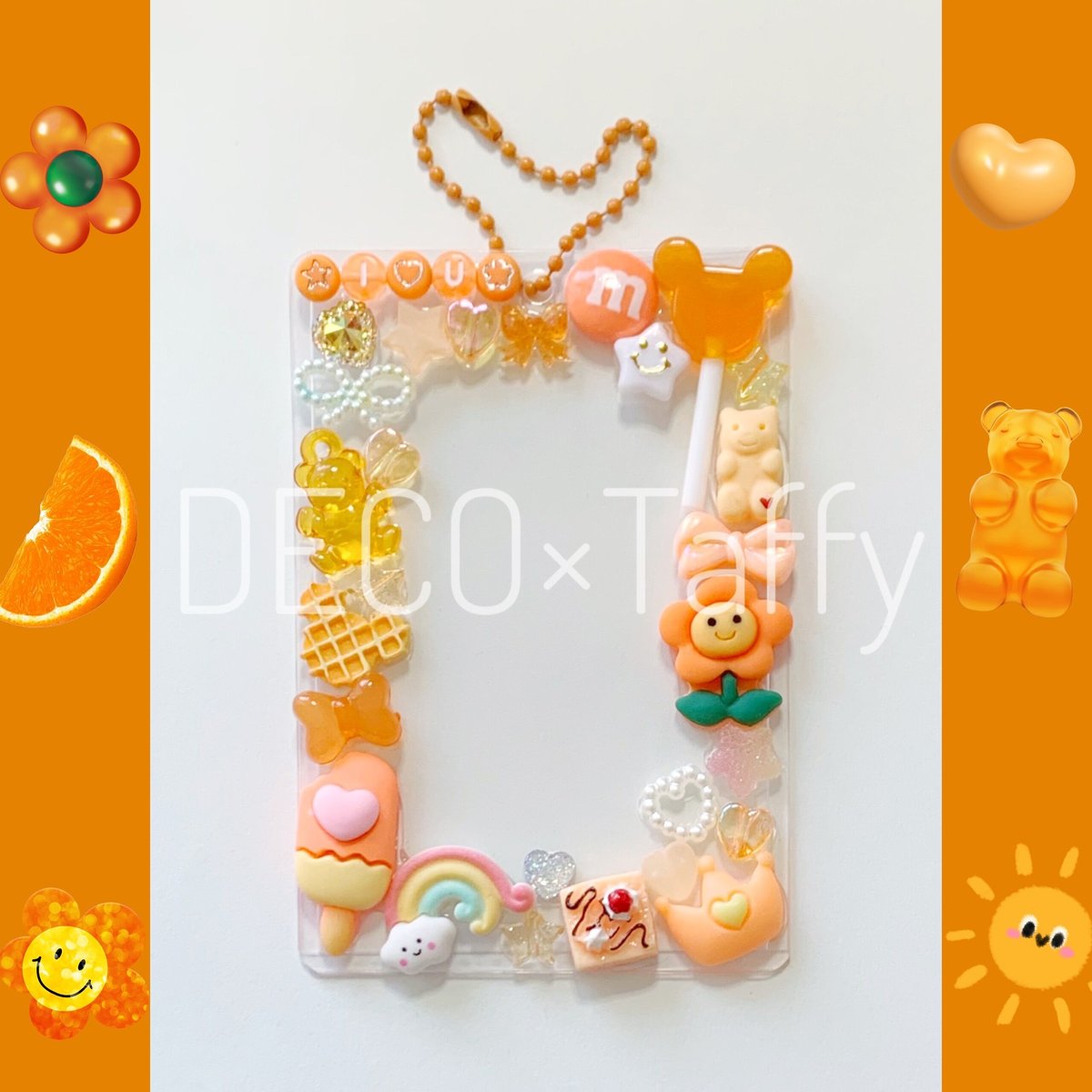 💖現品販売💖 デコトレカケース(オレンジ) | DECO×Taffy