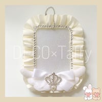 💖現品販売💖　デコトレカケース(サテン/オフホワイト)