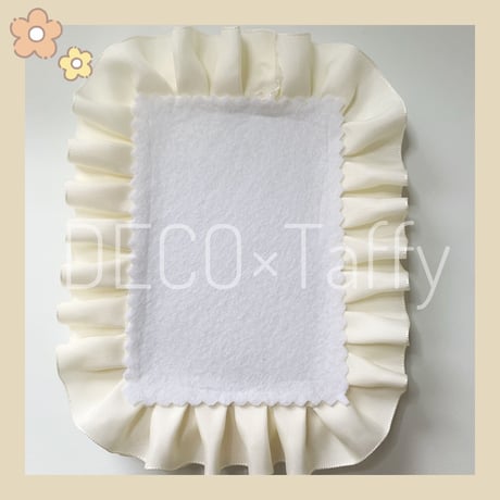 💖現品販売💖　デコトレカケース(サテン/オフホワイト)