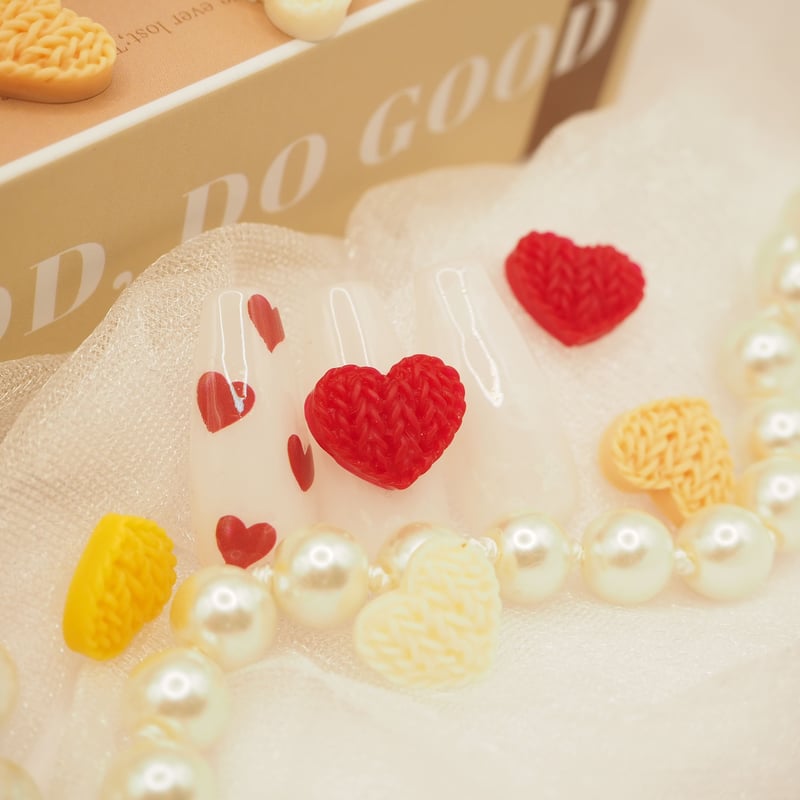 ハートニットパーツ 全4色♡ | Boutique Korea -Japan公式Shop-