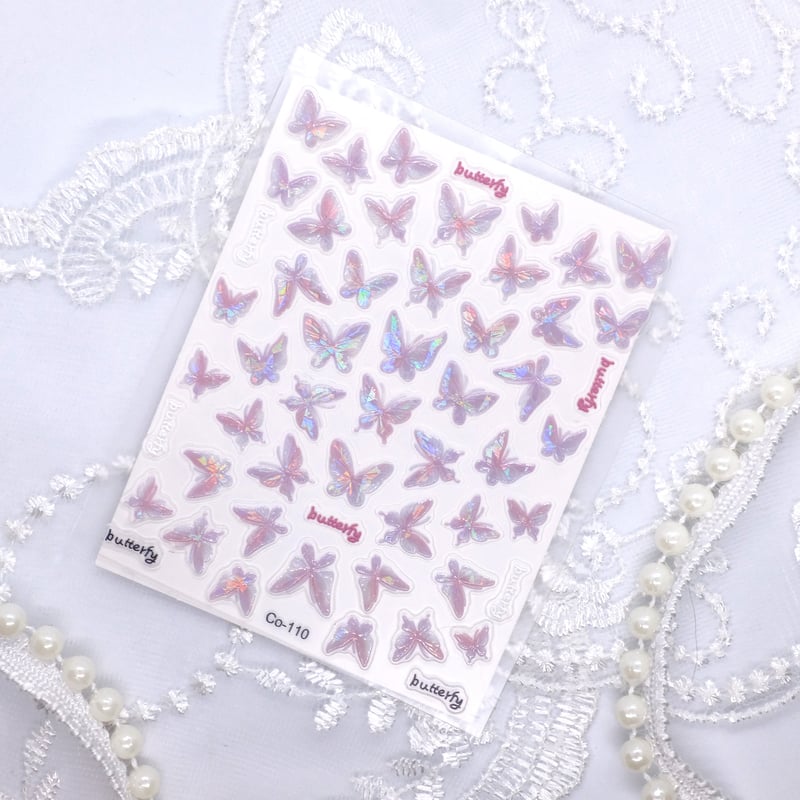キラキラ3D蝶シール 4種 | Boutique Korea -Japan公式Shop-