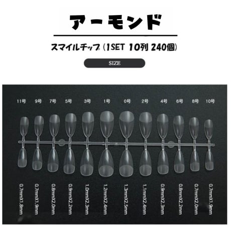 大容量ネイル チップ 全5種