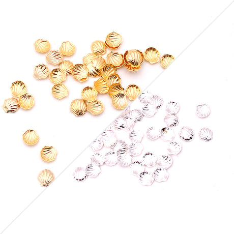 メタル貝殻ネイルチャーム 3.8mm