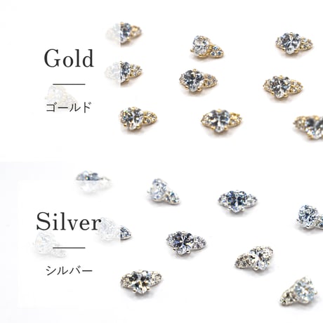 ダイヤモンドハートリングパーツ 全2色