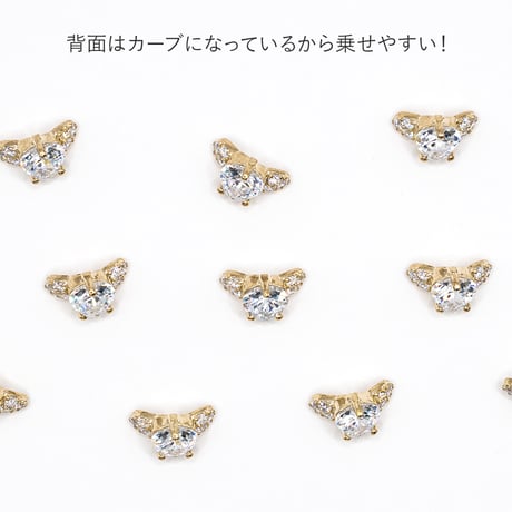 ダイヤモンドハートリングパーツ 全2色