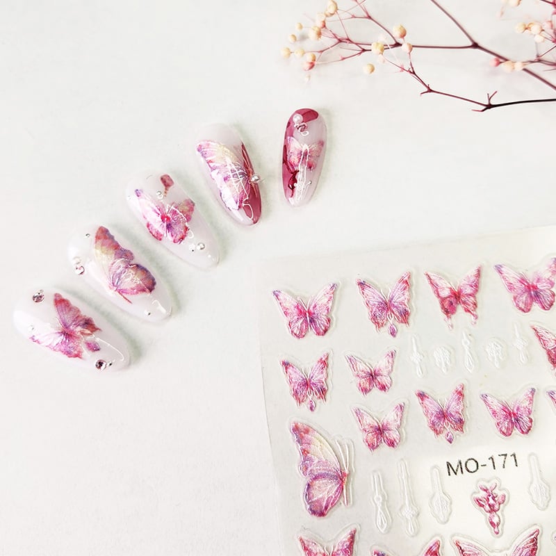 キラキラ3D蝶シール 4種 | Boutique Korea -Japan公式Shop-