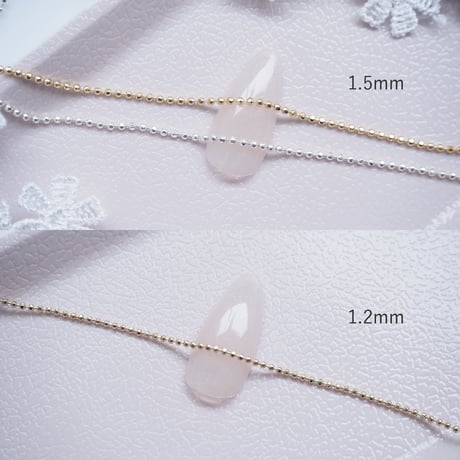 ボールチェーン 50cm 全5サイズ 全2色