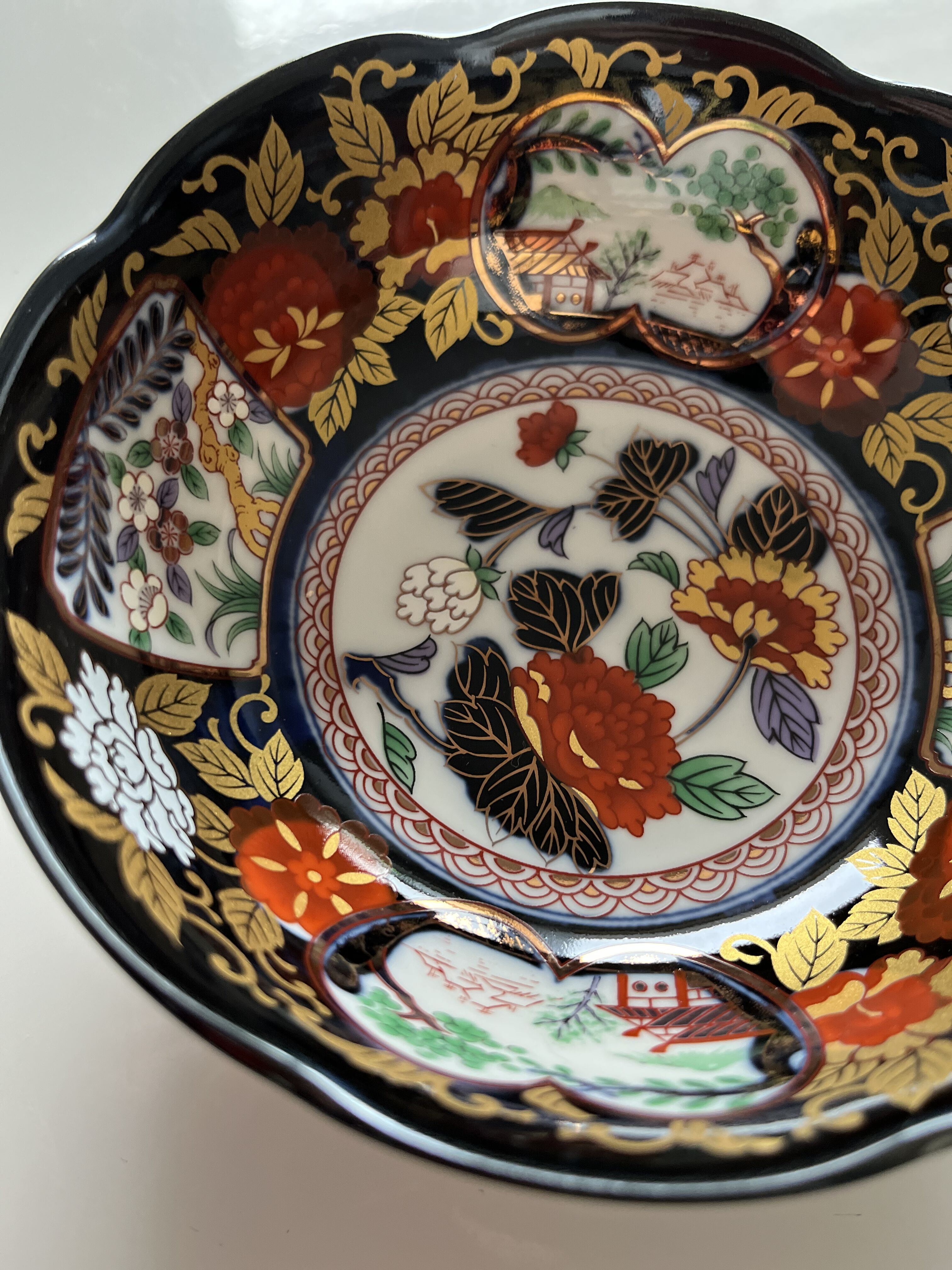 美濃焼】美濃焼】金彩牡丹 4.5寸鉢 鉢 中鉢 盛鉢 和食器 ヤマ吾陶器