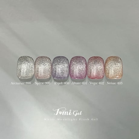 White Moonlight Flash Gel 6色set