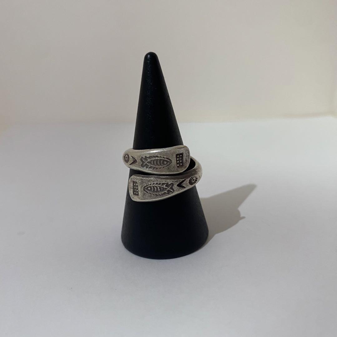 KARENSILVER カレン シルバー 民族 ハンドメイド 魚 柄 リング 指輪