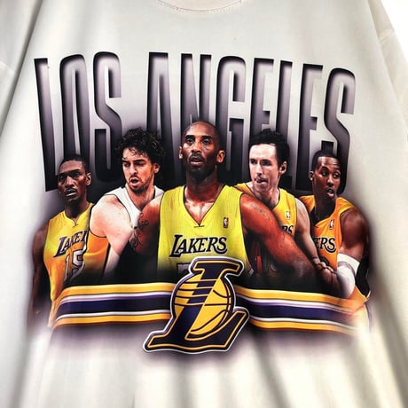 NBA　Lakers　レイカーズ　Tシャツ　バスケ　半袖　白