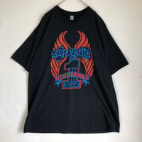 AEROSMITH　エアロスミス　バンT　ビッグプリント　Tシャツ　黒