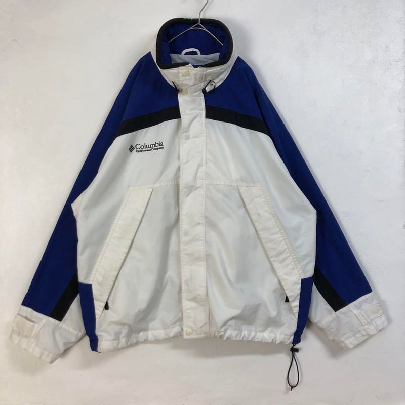 2696 コロンビア　ナイロンジャケット　マウンテンパーカー　ロゴ　ゆるだぼ　青 コロンビア ナイロンジャケット マウンテンパーカー ロゴ ゆるだぼ 青