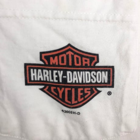 USA製　ハーレーダビッドソン　Tシャツ　ビッグプリント　白