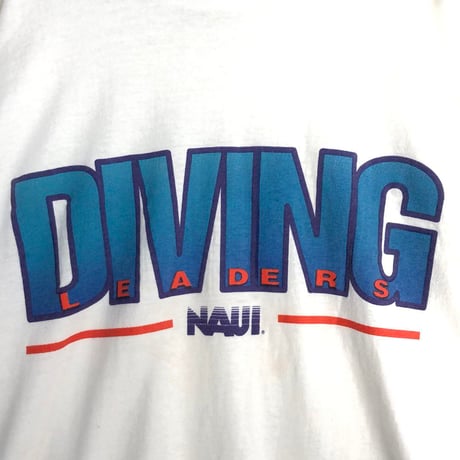 USA製　ONEITA　DIVING LEADERS NAUI　Tシャツ　長袖　ロンT　白