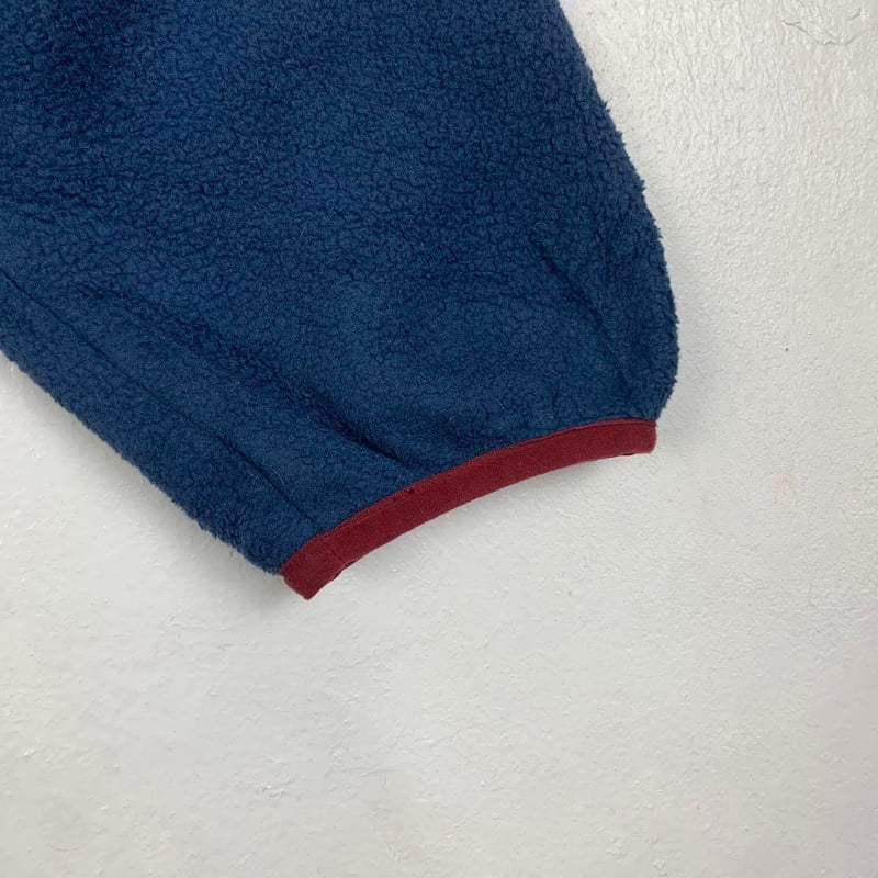 598 パタゴニア　シンチラ　刺繍　ロゴ　スナップT　フリース　スウェット　青 598 パタゴニア シンチラ 刺繍 ロゴ スナップT フリース