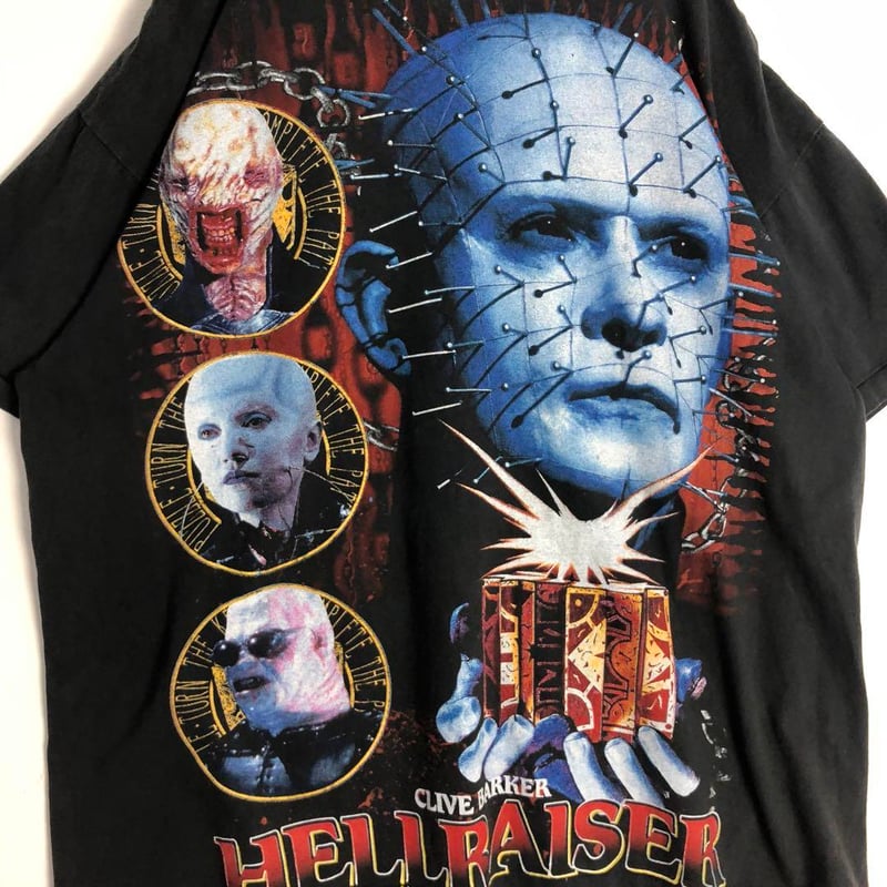 ヘルレイザー 炎グラフィックシャツ Mサイズ　新品未使用 BOOTLEG Hellraiser ヘルレイザー ビッグプリント Tシャツ 黒 | PEAC
