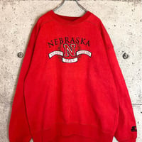 カレッジ　スターター　ネブラスカ　刺繍　ロゴ　スウェット　Vネック