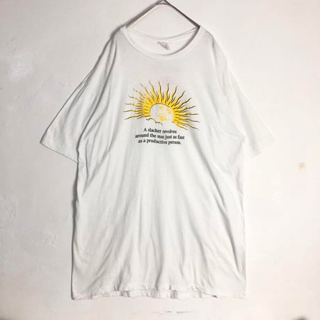 90s　シングルステッチ　マスターカード　太陽　半袖　Tシャツ　白