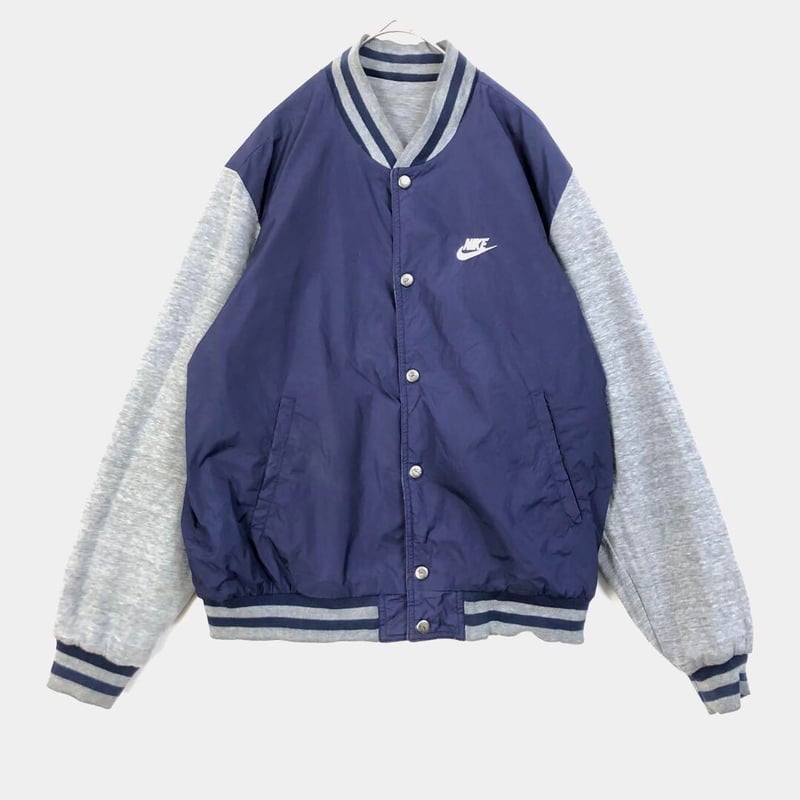 ナイキ スタジャン リバーシブル ナイロン 切替 刺繍 ロゴ 紺 | PEACE TOWN