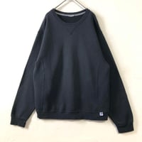 3201 ラッセル　アスレチック　スウェット　トレーナー　無地　黒 90's RUSSELL ATHLETIC 前V 無地スウェット 黒 表記(M) USA製