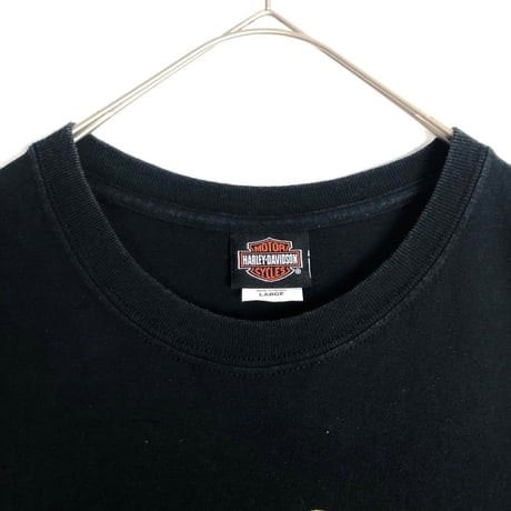 ハーレーダビッドソン　ビッグプリント　半袖　Tシャツ　黒