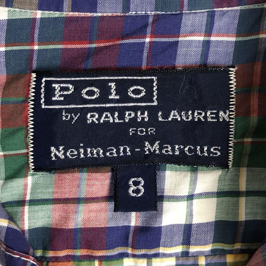 80 - 90's POLO ポロ ラルフローレン キッズ 長袖 コットン チェック