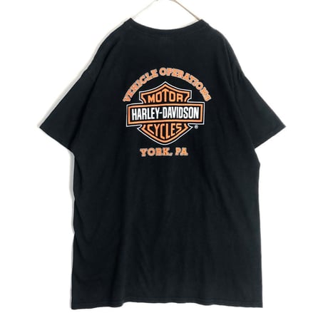 ハーレーダビッドソン　ビッグプリント　半袖　Tシャツ　黒