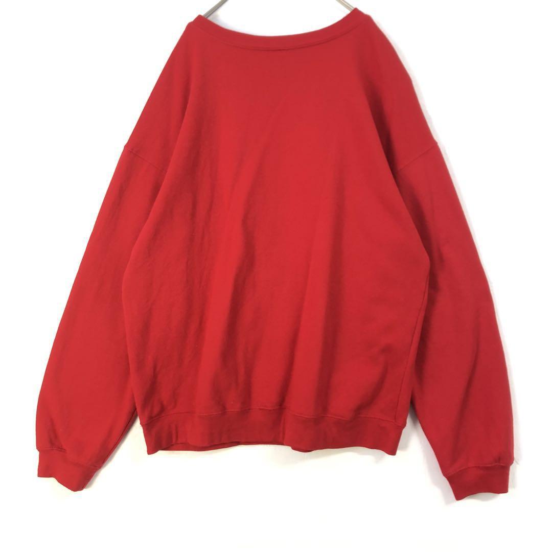 ディズニー ミッキー スウェット トレーナー ゆるだぼ 赤