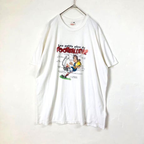 00s フルーツオブザルーム　サッカー　ビッグロゴ　半袖　Tシャツ　白