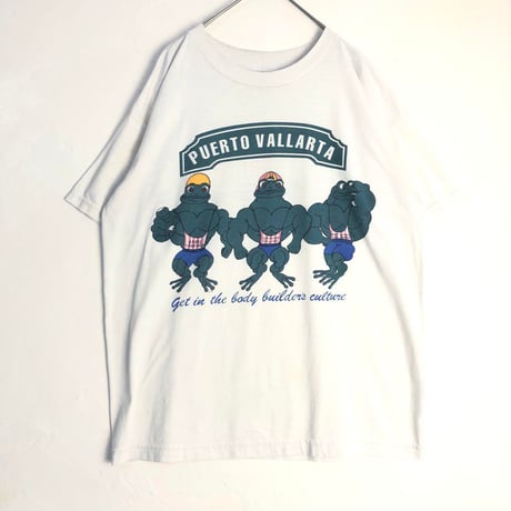 USA製　FROG　カエル　アニマル　ファニーT　Tシャツ　半袖　ビッグプリント