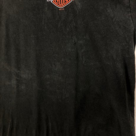ハーレーダビッドソン　両面　ビッグロゴ　オークランド　Tシャツ　黒