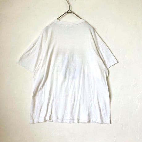 古着　60歳　ヴィンテージ　デザイン　ビッグロゴ　半袖　Tシャツ　白
