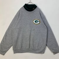 USA製　NFL パッカーズ　刺繍　タートルネック　スウェット　グレー