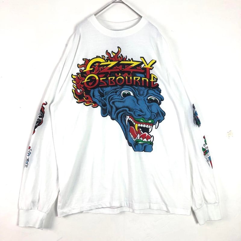 Ozzy Osbourne usa製　ロンT Lサイズ　両面プリント　デカロゴ BOOTLEG Ozzy Osbourne オジー・オズボーン 両面 ビッグプリント ロンT