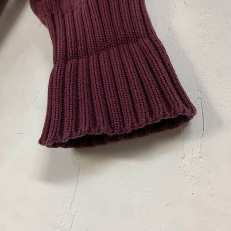 ポロ　ラルフローレン　刺繍　ロゴ　セーター　コットン　ニット　ボルドー