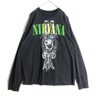 BOOTLEG Nirvana ニルヴァーナ　ビッグプリント　ロンT 黒